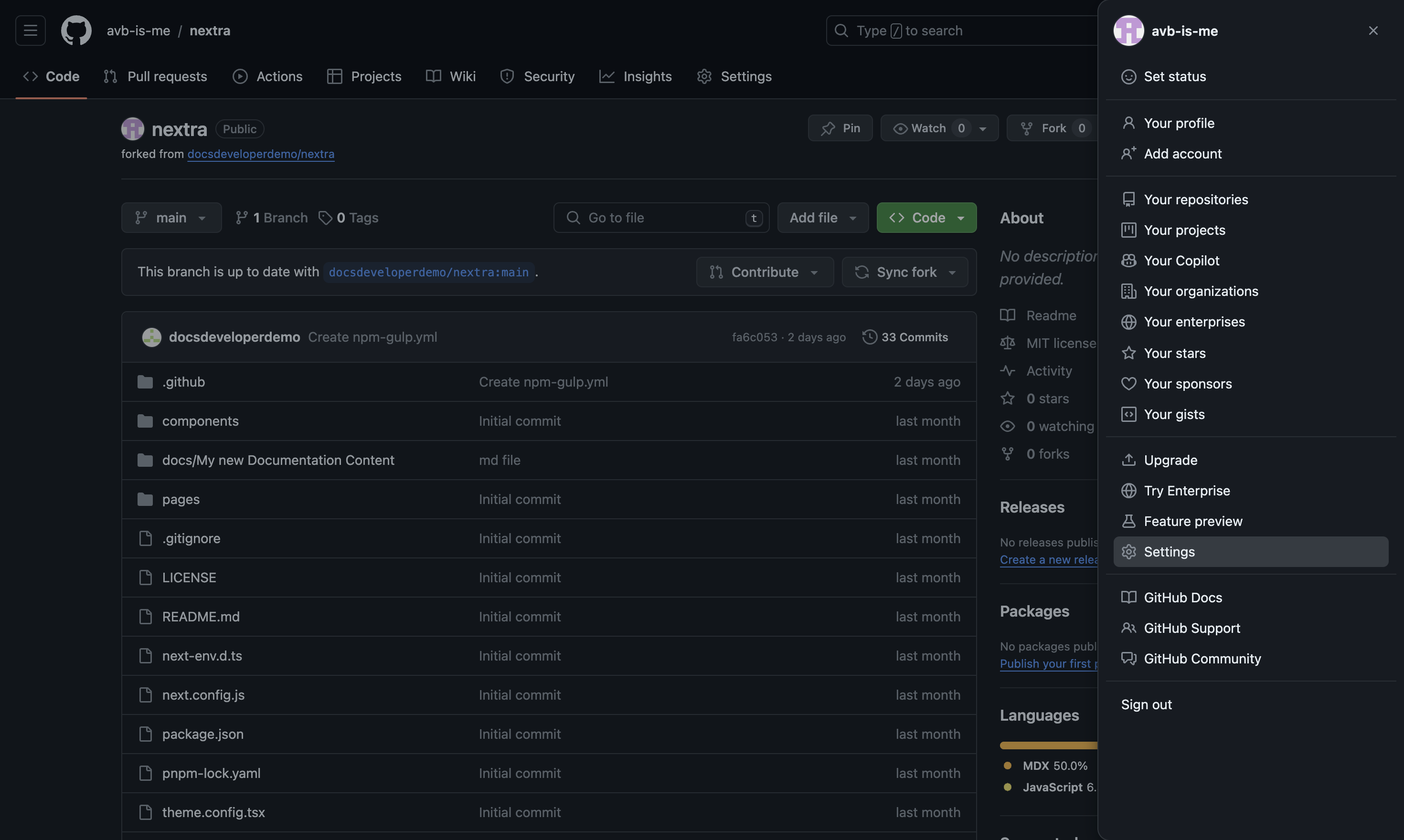 This is the image for SPAN with the text: Settings and then clicked